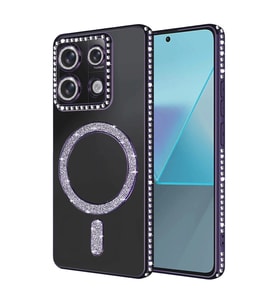 Xiaomi Redmi 13c Joke Simli Magneticsafe Kılıf - Derin Mor