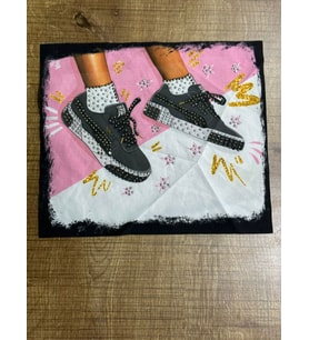19X23 CM TAŞ İŞLEMELİ AYAKKABI GÖRSELLİ ARMA DİKİŞ AKSESUARI