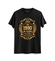 Vintage Gold Awesome Series July 1990 Siyah Tshirt