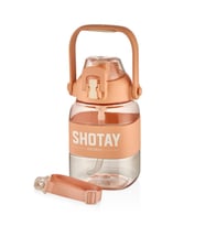 Shotay Ribbon Grib Su Matarası Tritan Somon 1000Ml