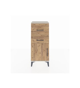Arges Komodin Tek Raflı 2 Çekmeceli Tek Kapaklı 44x30x106 Aytaşı-Çam