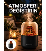 Alev Efektli Ultrasonik Difüzör - Sessiz Çalışma Yeni Nesil