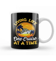 Cute & Funny Living Life One Cruise At A Time Kupa Bardak Porselen