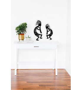 Kokopelli Tablosu 2 li Kokopelli Duvar Tablosu Duvar Dekoru (Siyah)