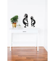 Kokopelli Tablosu 2 li Kokopelli Duvar Tablosu Duvar Dekoru (Siyah)