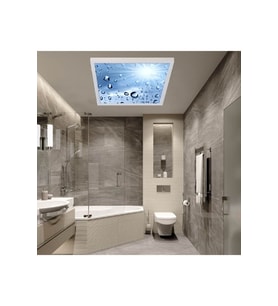 3 Yıl Garantili Avize -60watt-60x60 -led Banyo Tasarım Aydınlatma- Tavana Yapışık-kolay Montaj Avize