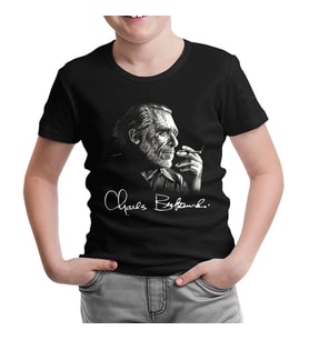 Charles Bukowski Siyah Çocuk Tshirt