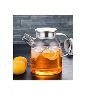 Çelik Kapaklı Borosilikat Uzun Cam Demlik 1800 Ml Royaleks-CM-2003