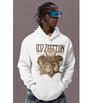 Led Zeppelin Rock Metal Baskılı Unisex Oversize Müzik Grubu Hoodie