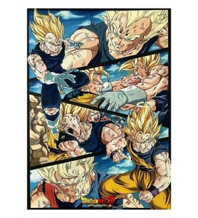 Goku Vs Vegeta Dragon Ball Z Tablo Ahşap Poster Dekoratif
