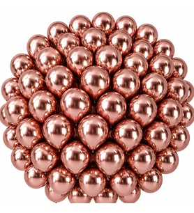 Rose Gold Renk Lateks krom Balon (30 cm) - 50 Adet