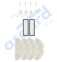 Dreame F9 PRO Uyumlu 4 Yan Fırça 2 Filtre 4 Mop PKT-iasgf0000266