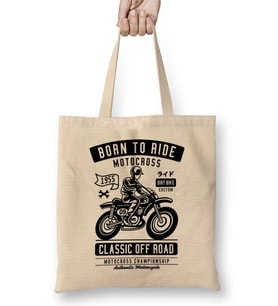 Motorbike Born To Ride Motocross Bez Çanta Uzun Saplı