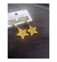 Çelik Gold Yıldız Küpe