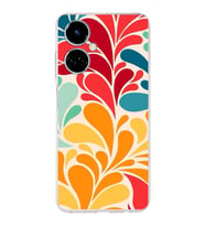 PrintiFy Tecno Camon 19 ile Uyumlu Retro Color 5  Kamera Korumalı Şeffaf  Kılıf