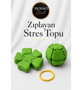 Zıplayan Stres Topu Clicker Stres Topu – Lastik Mekanizmalı 3D Baskı Mekanik Fidget Oyuncak - Hoplaç - Zıplaç