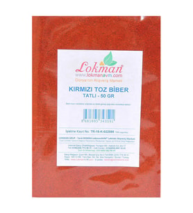Kırmızı Toz Biber Tatlı Renk Biberi 50 Gr Paket