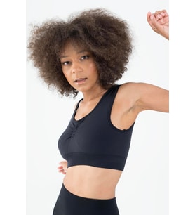 Maraton Active SlimFit Kadın Düz Yaka  Kolsuz Koşu Siyah Bra 813091