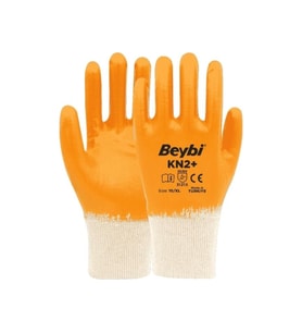 BEYBI KN2+ Pamuk Nitril Yağa Dayanıklı Eldiven No10 - x 12 Adet