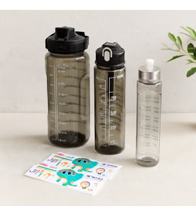 3'lü Pipetli Motivasyon Suluk Seti 500/900/2000 ml (Telefonluklu)