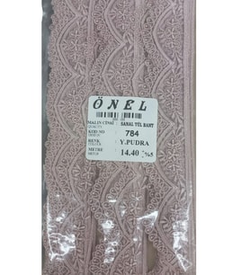 Dantel Polyester Sanal Tül Bant Y.pudra 14,40 Metre En 3 Cm On-784-pu