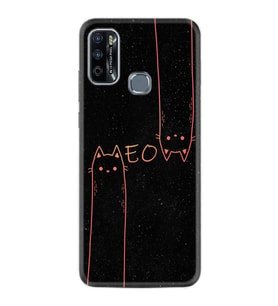 Infınıx Hot 9 Play Kılıf Silikon Desen Özel Seri Meow 1657