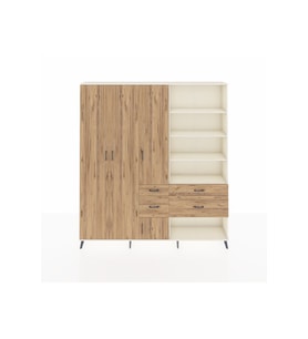 Arges Gardrop 14 Raflı 4 Çekmeceli 4 Kapaklı 220x30x243 Aytaşı-Çam
