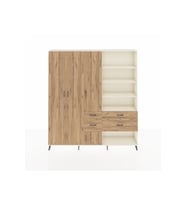 Arges Gardrop 14 Raflı 4 Çekmeceli 4 Kapaklı 220x30x243 Aytaşı-Çam