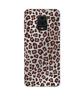 Redmi Note 9 Pro/Note 9S Uyumlu Leopar Desenli Şeffaf Telefon Kılıfı
