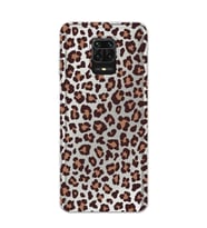 Redmi Note 9 Pro/Note 9S Uyumlu Leopar Desenli Şeffaf Telefon Kılıfı