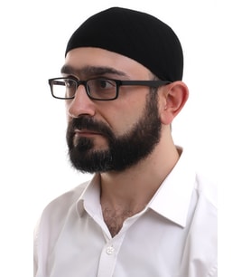 Baba Günü Hediyesi - Siyah Kışlık Çapraz Desenli Dokuma Takke