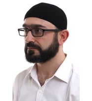 Baba Günü Hediyesi - Siyah Kışlık Çapraz Desenli Dokuma Takke