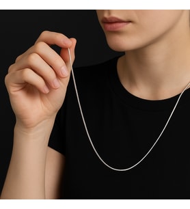 60 cm İnce Çelik Zincir Kolye – Unisex Minimal Stil