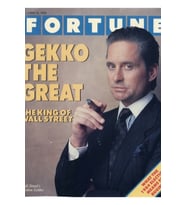 Gordon Gekko Fortune Dergisi Tablo Ahşap Poster Dekoratif