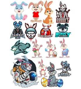 Tavşan Sticker Set-3 13 Parça Telefon, Tablet, Defter, Laptop Sticker
