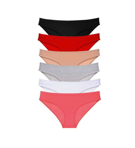 6 adet Süper Eko Set Likralı Kadın Slip Külot
