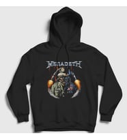 Presmono Unisex Siyah Rattlehead Megadeath Kapüşonlu Sweatshirt 390147tt