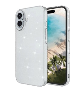 iPhone 16 Kılıf Parlayan Simli Şeffaf Bright Glitter Kapak