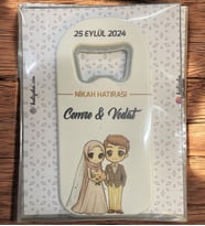 10 Adet Söz, Nişan, Nikah, Düğün Hediyesi Açacak Magnet Kart ve Ambalajlı Tek Tek (uznmg4)
