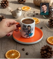 Kişiye Özel Karikatürlü Gamer Arkadaşa Hediye Türk Kahvesi Fincanı Doğum Günü Hediyesi