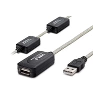 USB Uzatma Kablosu 15 m - Silver Siyah HDX7537
