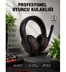 Yüksek Ses Kalitesi Ve Aktif Gürültü Engelleme Özellikli Kablolu Mikrofonlu Kulaklık