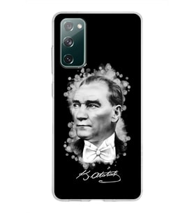Samsung Galaxy S20 FE Kapak Atatürk Tasarımlı Şeffaf Silikon Kılıf