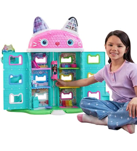S00008891 SUN-SPM-FİGÜR OYUN SET GABBY S DOLLHOUSE DELUXE BEBK EVİ SES IŞIK GABB