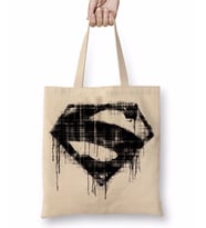 Super Man Süperman Bez Çanta Uzun Saplı
