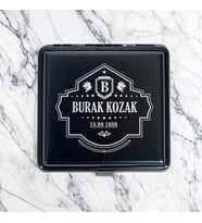 Orijinal Aslanlar Tasarımlı Metal Siyah Sigaralık