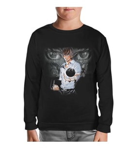 Death Note - 3 Siyah Çocuk Sweatshirt