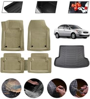 Hyundai Accent Era 2006-2012 Uyumlu Paspas Araca Özel Bagaj Havuzu MBS Bej