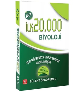 AYT ilk 20000 için Tamamı Video Çözümlü Biyoloji Soru Bankası İlk5000 Yayınları