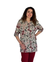 Kadın Büyük Beden Viskon Bluz BGL-ST04253
